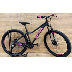 Bicicleta GTA Aro 29 Start Feminina 21v Freio Disco Preto com Rosa Tam 15,5