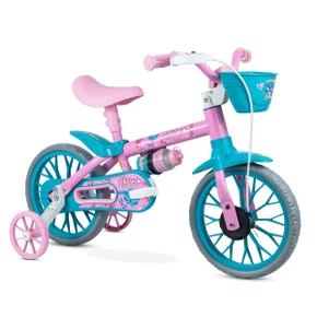 Bicicleta Nathor Aro 12 Charm Rosa com Verde