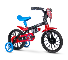 Bicicleta Nathor Aro 12 Mechanic Preto com Vermelho