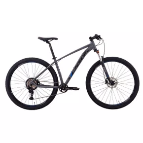 Bicicleta Oggi Aro 29 Hacker HDS 8v Shimano Essa Grafite com Azul e Preto Tam 19