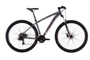 Bicicleta Oggi Aro 29 Hacker Sport 21v Grafite com Rosa e Preto Tam 15