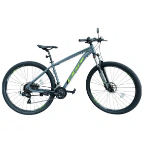 Bicicleta Oggi Aro 29 Hacker Sport 21v Grafite Verde e Preto Tam 17