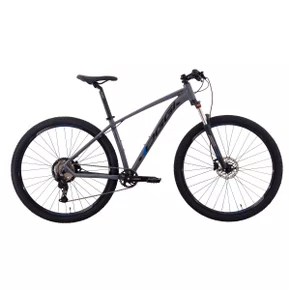 Bicicleta Oggi Aro 29 Hacker HDS 8v Shimano Essa Grafite com Azul e Preto Tam 17