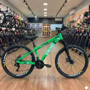Bicicleta Viking Aro 26 Dirt JTuff25 21V Freio Disco Verde Neon