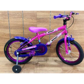 Bicicleta Wendy Aro 16 Feminina com Cesta Pink com Violeta