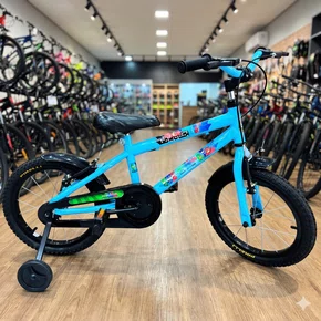 Bicicleta Wendy Aro 16 Masculino Azul Bebê com Preto
