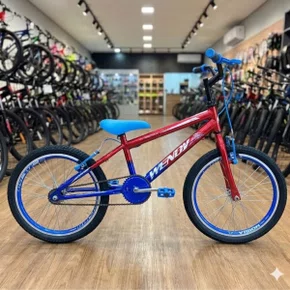 Bicicleta Wendy Aro 20 Masculino Azul com Vermelho