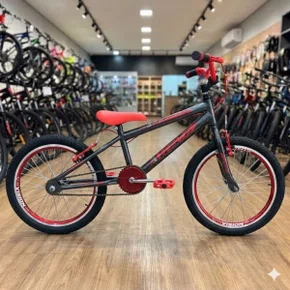 Bicicleta Wendy Aro 20 Masculino Grafite com Vermelho