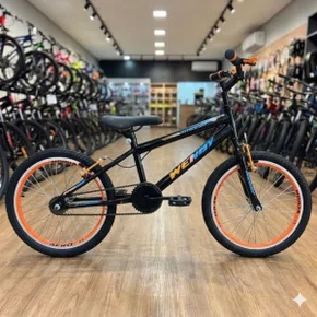 Bicicleta Wendy Aro 20 Masculino Preto com Laranja
