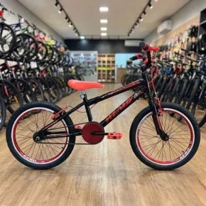 Bicicleta Wendy Aro 20 Masculino Preto com Vermelho