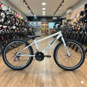 Bicicleta Wendy Aro 24 18M Rebaixado Branco com Preto