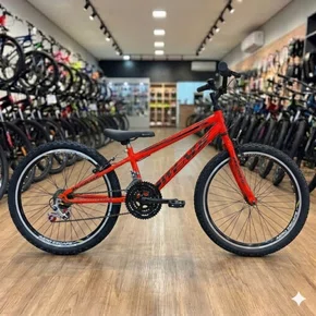 Bicicleta Wendy Aro 24 18M Rebaixado Laranja Neon