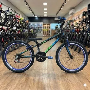 Bicicleta Wendy Aro 24 18M Rebaixado Preto com Azul