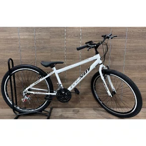 Bicicleta Wendy Aro 26 18 Marchas Rebaixado Branco com Preto