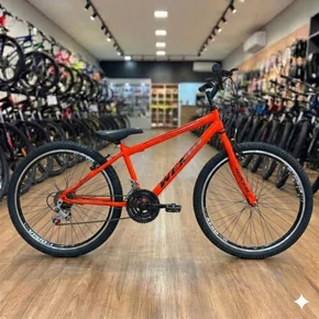 Bicicleta Wendy Aro 26 18 Marchas Rebaixado Laranja Neon