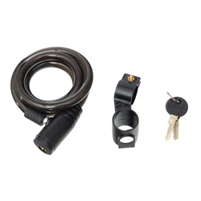 Cadeado Chave Grosso aço Preto com Suporte e chaves 12mm x 1000mm