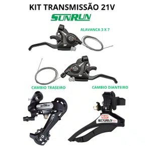 Kit Cambios Com Alavanca 21v Sun Run