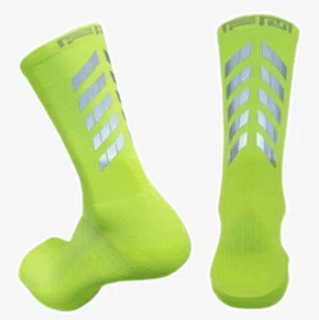 Meia Ciclismo Fabrica De Meias FMCL041 Refletiva Amarelo Neon Tam 34/39