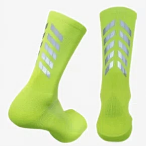 Meia Ciclismo Fabrica De Meias FMCL041 Refletiva Amarelo Neon Tam 34/39
