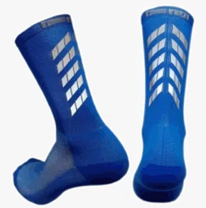 Meia Ciclismo Fabrica De Meias FMCL045 Refletiva Azul Tam 34/38