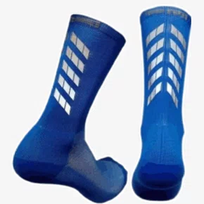 Meia Ciclismo Fabrica De Meias FMCL045 Refletiva Azul Tam 34/38