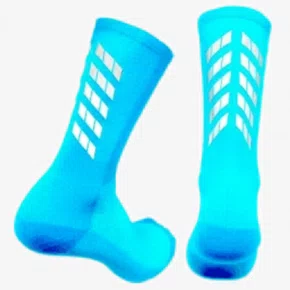 Meia Ciclismo Fabrica De Meias FMCL055 Refletiva Azul Bebe TAM 34/39