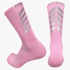 Meia Ciclismo Fabrica De Meias FMCL056 Refletiva Rosa Bebe Tam 34/39