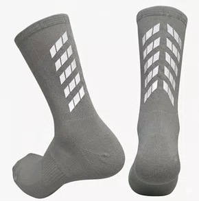 Meia Ciclismo Fabrica De Meias FMCL058 Refletiva Cinza Tam 34/39