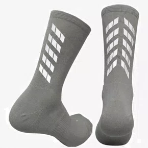 Meia Ciclismo Fabrica De Meias FMCL058 Refletiva Cinza Tam 34/39