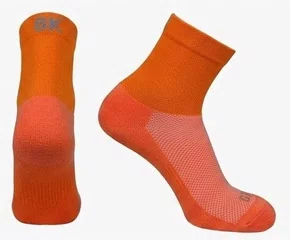 Meia Ciclismo Fabrica De Meias FMCL139 Bk Laranja Tam 34/39