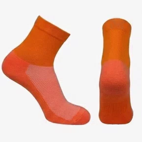 Meia Ciclismo Fabrica De Meias FMCL139 Bk Laranja Tam 34/39