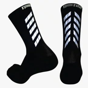 Meia Ciclismo Fábrica de Meias FMCL42 Refletiva Preto tam 34/39