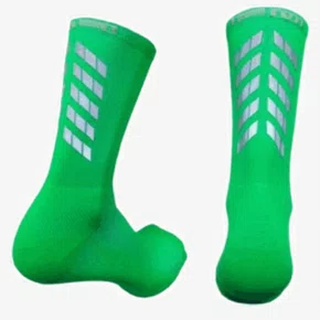 Meia Ciclismo Fabrica De Meias FMCL60 Refletiva Verde Tam 34/39