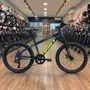 Bicicleta First Aro 20 Smitt Juvenil 7v Freio Disco Azul Galaxy Com Amarelo Neon
