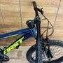 Bicicleta First Aro 20 Smitt Juvenil 7v Freio Disco Azul Galaxy Com Amarelo Neon