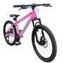 Bicicleta First Aro 20 Smitt Juvenil 7v Freio Disco Rosa Chiclete com Azul
