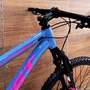 Bicicleta First Aro 24 Smitt 21v Freio Disco Azul com Rosa Tam 13,5