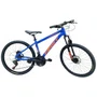 Bicicleta First Aro 24 Smitt Juvenil 21v Freio Disco Azul Hunter com Laranja