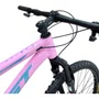 Bicicleta First Aro 24 Smitt Juvenil 21v Freio Disco Rosa Bebê com Azul Tam 13,5