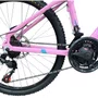 Bicicleta First Aro 24 Smitt Juvenil 21v Freio Disco Rosa Bebê com Azul Tam 13,5