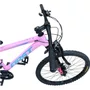 Bicicleta First Aro 24 Smitt Juvenil 21v Freio Disco Rosa Bebê com Azul Tam 13,5