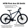 Bicicleta First Aro 29 Smitt 21v Freio Disco Azul Galaxy/Prata 15,5