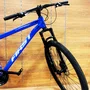 Bicicleta First Aro 29 Smitt 21v Freio Disco Azul Hunter com Prata Tam 17,5