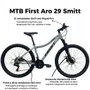 Bicicleta First Aro 29 Smitt 21v Freio Disco Cinza com Preto tam 17,5