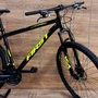 Bicicleta First Aro 29 Smitt 21v Freio Disco Preto com Amarelo Neon Tam 19