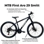 Bicicleta First Aro 29 Smitt 21v Freio Disco Preto com Prata tam 15,5
