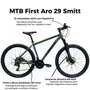 Bicicleta First Aro 29 Smitt 21v Freio Disco Verde Militar Tam 17,5