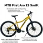 Bicicleta First Aro 29 Smitt Feminina 21v Freio Disco Ouro com Preto Tam 17,5