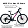 Bicicleta First Aro 29 Smitt Feminina 21v Freio Disco Preto com Pink tam 15,5
