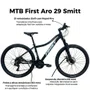 Bicicleta First Aro 29 Smitt Feminina 21v Freio Disco Preto com Prata Tam 15,5